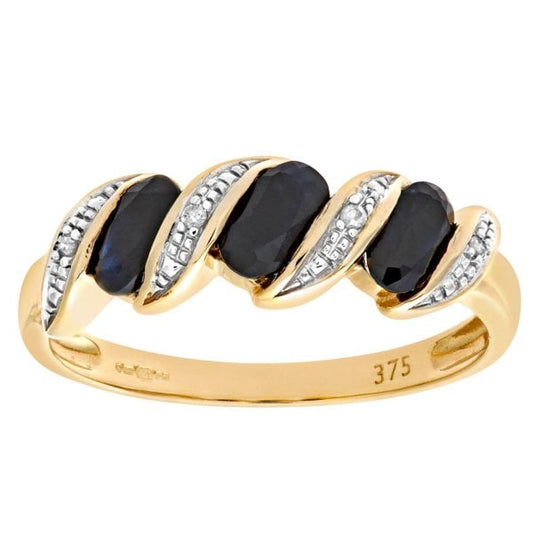 0.02ct Diamond,Sapphire Ring