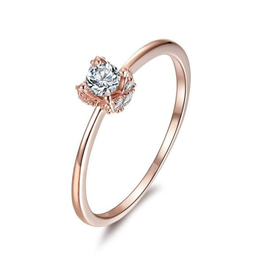 9ct Rose Gold 0.25ct Diamond Engagement Ring