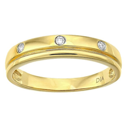 9ct Yellow Gold 0.04ct Diamond Wedding Ring