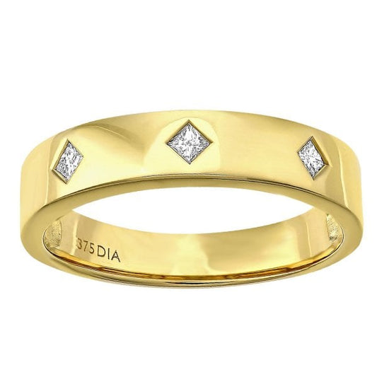9ct Yellow Gold 0.12ct Diamond Wedding Ring