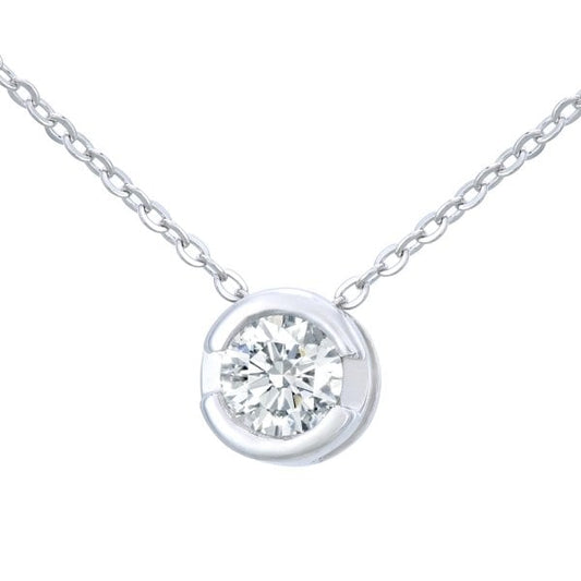 9ct Yellow Gold, 0.20ct Citrine Pendant & Chain