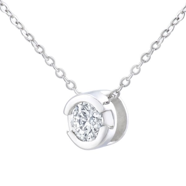 9ct Yellow Gold, 0.20ct Citrine Pendant & Chain