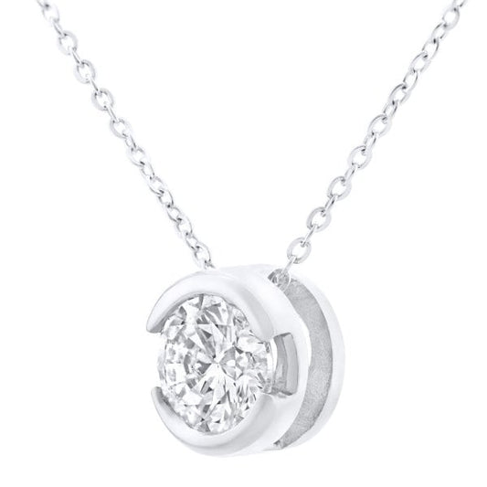 9ct White Gold 0.33ct Diamond Pendant