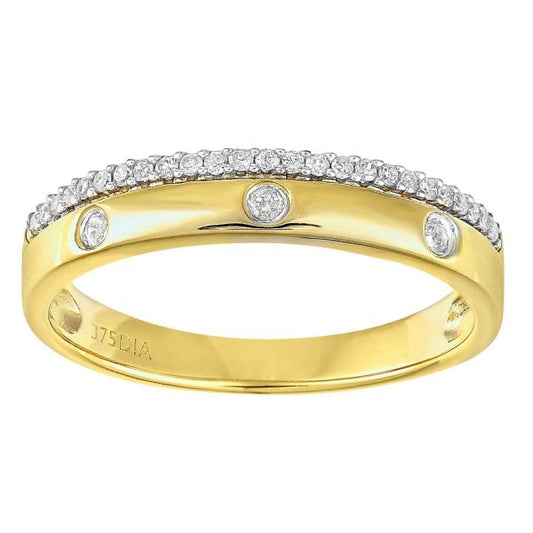 9ct Yellow Gold 0.15ct Diamond Wedding Ring