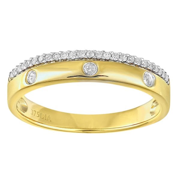 9ct Yellow Gold 0.15ct Diamond Wedding Ring
