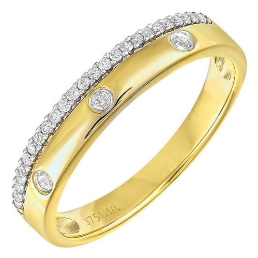 9ct Yellow Gold 0.15ct Diamond Wedding Ring