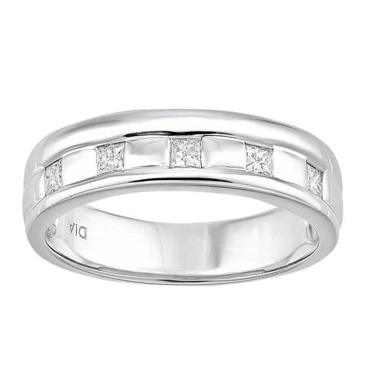 9ct White Gold 0.30ct Diamond Wedding Ring