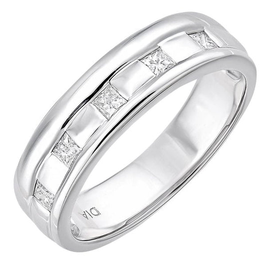 9ct White Gold 0.30ct Diamond Wedding Ring