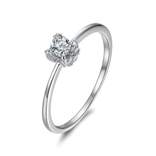 9ct White Gold 0.25ct Diamond Engagement Ring