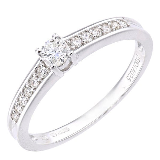 18ct White Gold 0.25ct Diamond Engagement Ring
