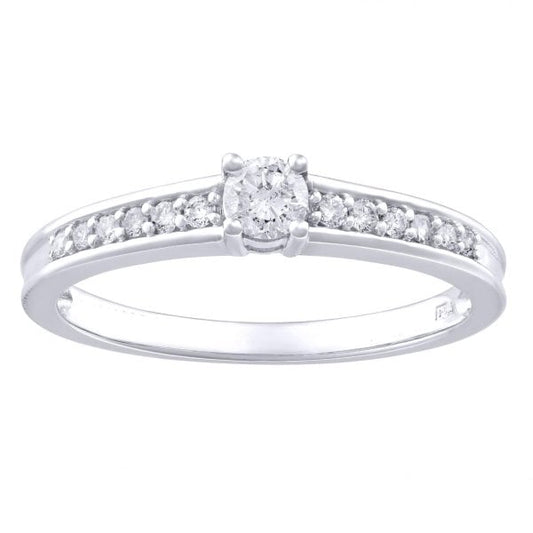 18ct White Gold 0.25ct Diamond Engagement Ring