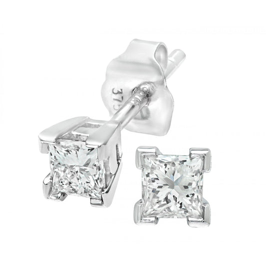 9ct White Gold, 0.25ct Diamonds Earrings