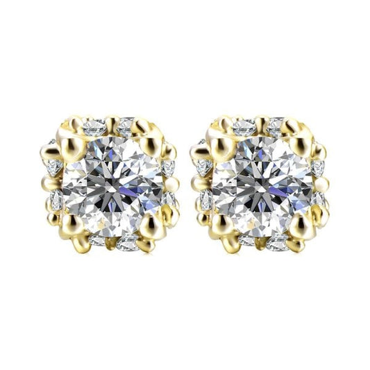 9ct Yellow Gold 0.50ct Diamond Stud Earrings