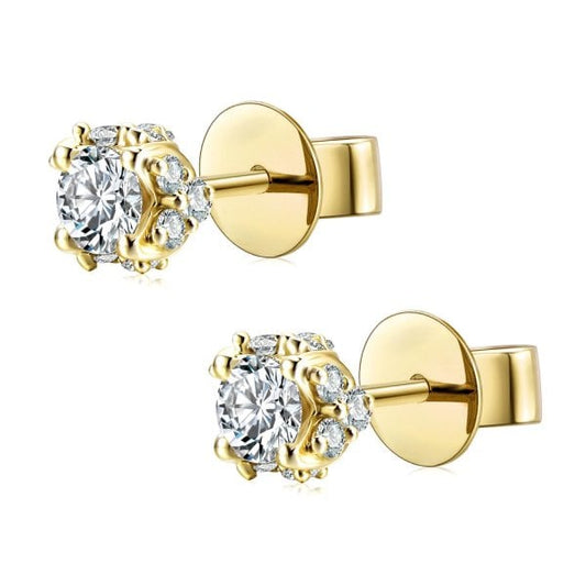 9ct Yellow Gold 0.50ct Diamond Stud Earrings