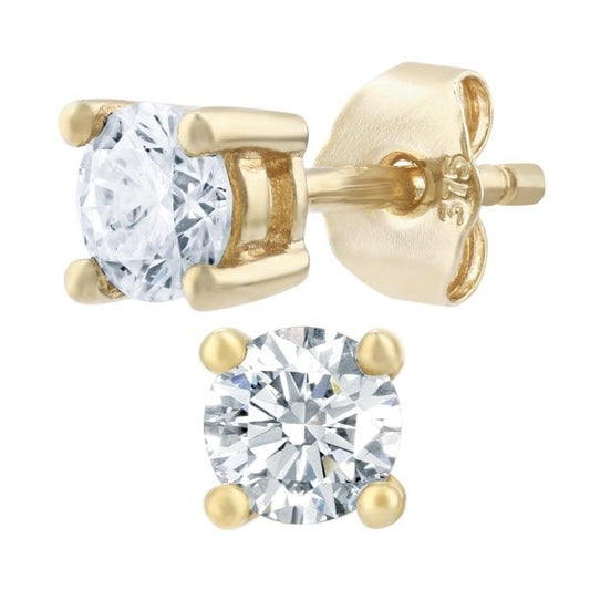 9ct Yellow Gold 0.50ct Diamond Earrings