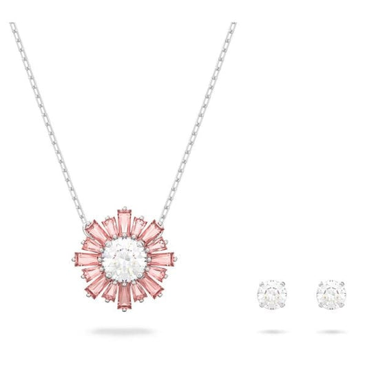 Sunshine set Sun, Pink, Rhodium plated