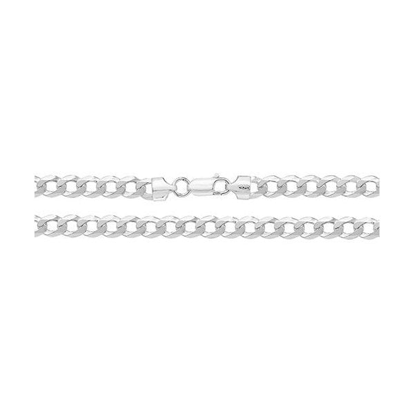 SILVER FLAT CURB CHAIN