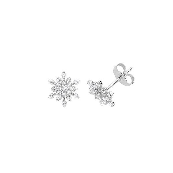 SILVER CZ STUD EARRINGS