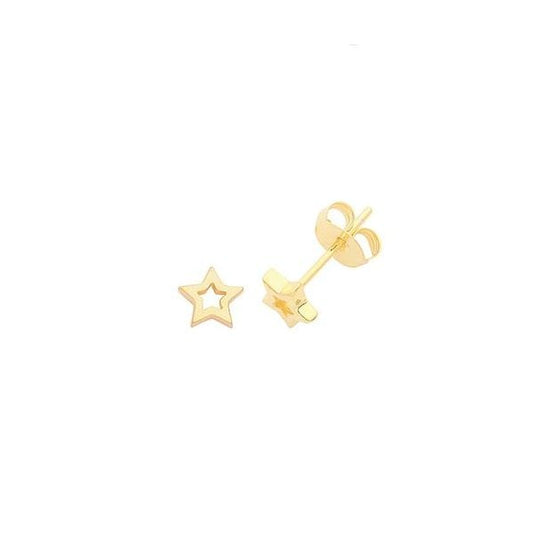 SILVER GOLD PLATED STAR STUDS