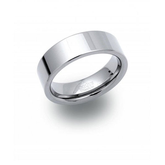 Gents Titanium Ring 7mm - Size 64