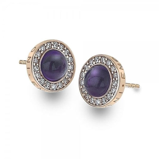 EMOZIONI Fantasy Giovi Purple Stone Earrings
