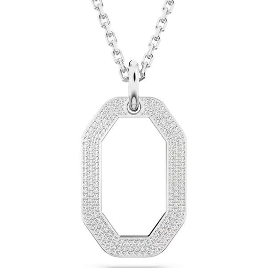 Dextera pendant, Octagon shape, Pavé, White