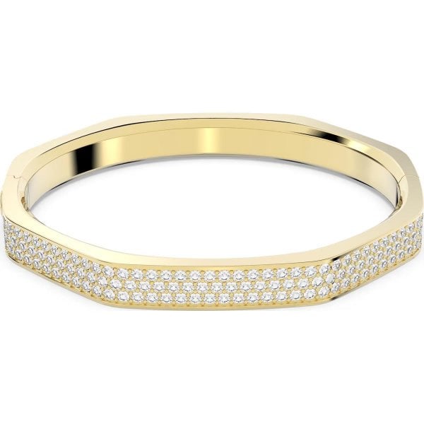 Dextera bangle, Octagon shape, Gold, Medium