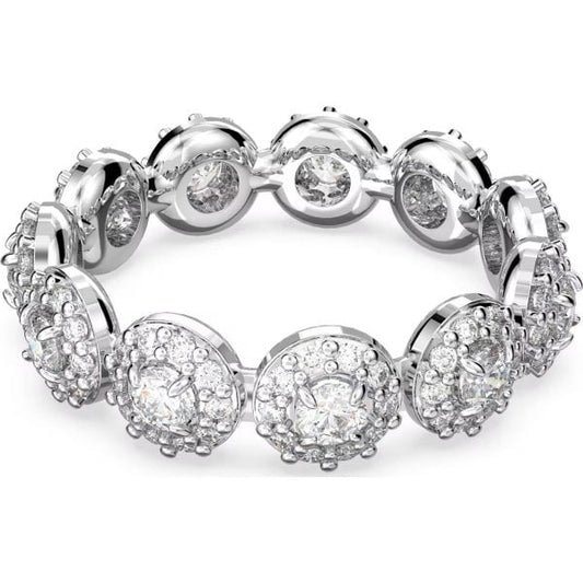 Una Angelic ring, Round cut, Pavé, White, S58