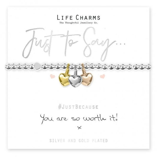 You're worth it hearts Bracelet