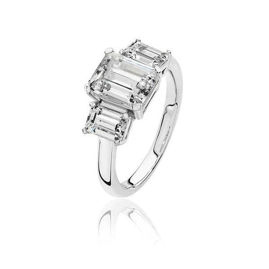 SILVER CLAW SET 3 STN 9X7MM EM CUT