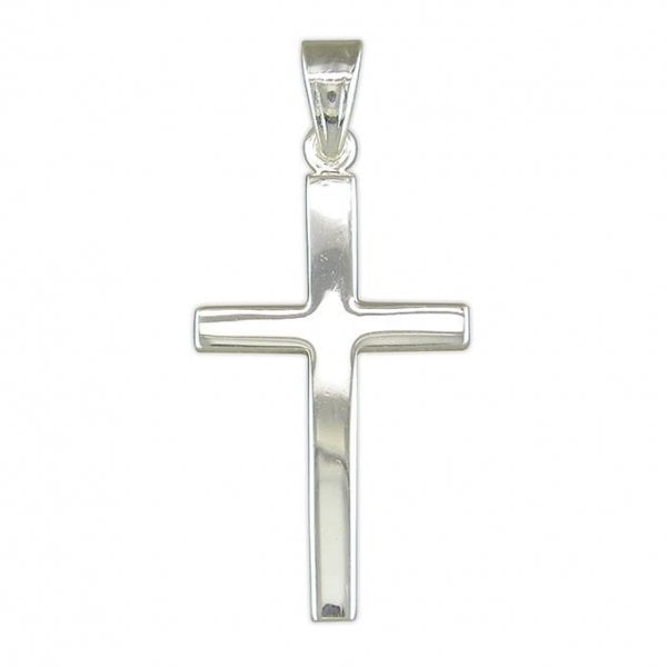 Sterling Silver Cross Plain Pendant