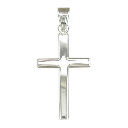 Sterling Silver Cross Plain Pendant