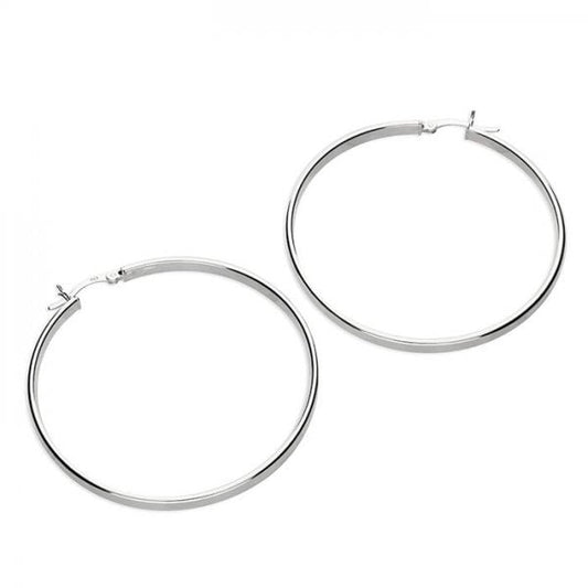 50mm diameter hinged flat hoop with creole fitting