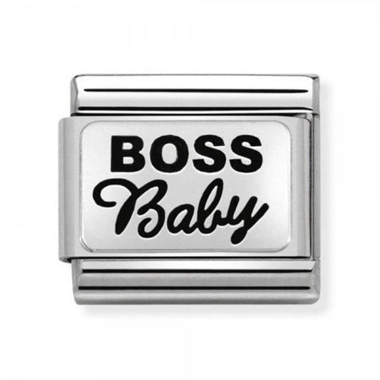 Silver Boss Baby Charm