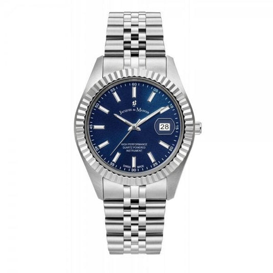 Inspiration Business 40mm Silver and Blue Dial