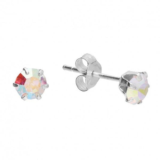 5mm Aurora borealis Austrian crystal stud Earrings