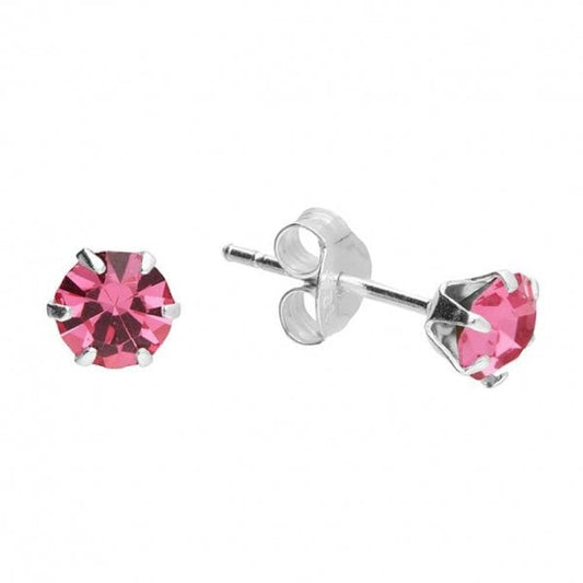 5mm Rose Austrian crystal stud