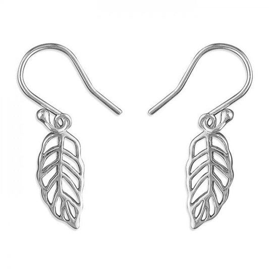 Leaf outline hook-in drop Earrings