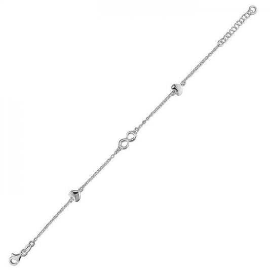17-20cm infinity and hearts in chain Bracelet