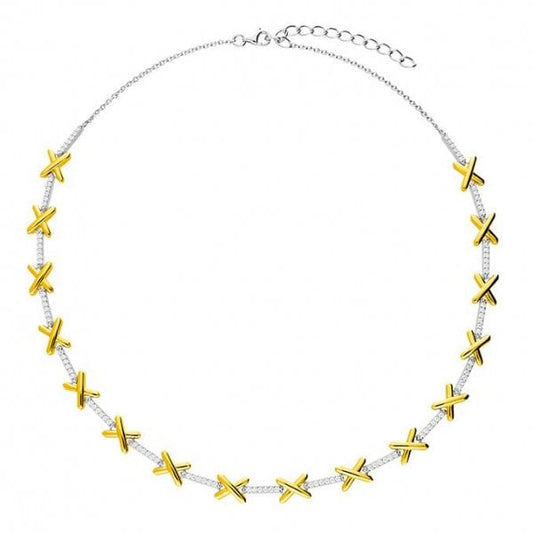 41cm two-tone cubic zirconia LOVE Necklace