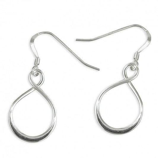 Plain twisted loop hook-in drop Earrings