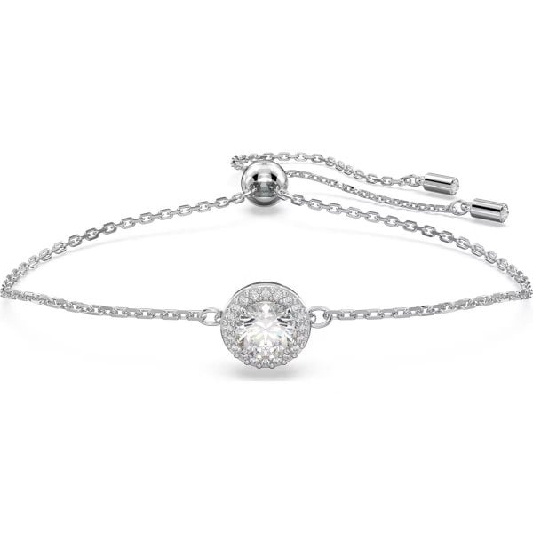 Constella bracelet, Round cut, Pavé, White