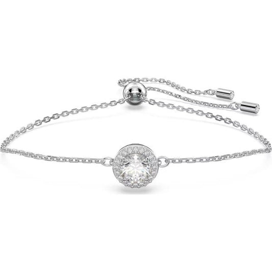 Constella bracelet, Round cut, Pavé, White