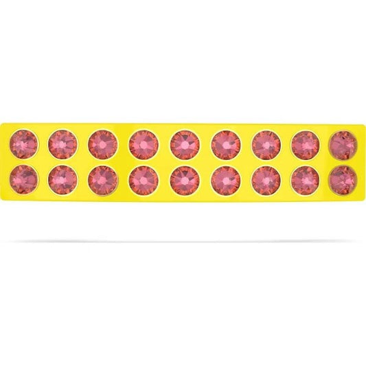 Hair clip, Pink, Gold-tone plated