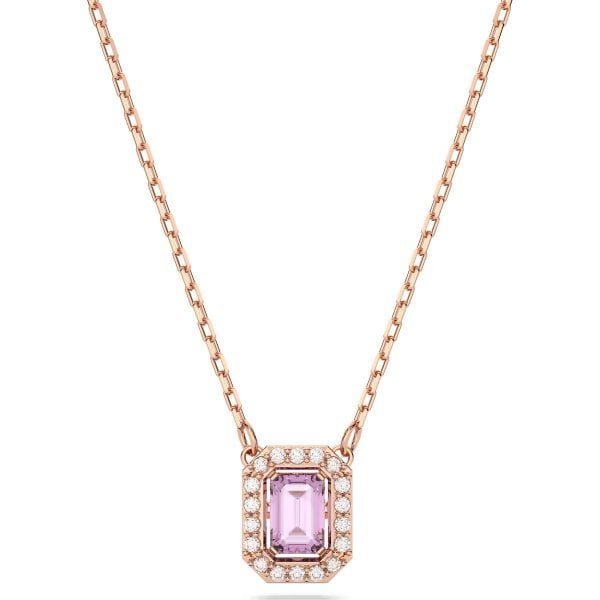 Millenia necklace, Octagon cut, Purple, Rose gold