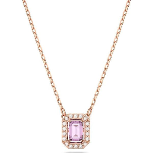 Millenia necklace, Octagon cut, Purple, Rose gold