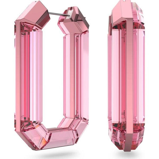 Lucent hoop earrings, Pink