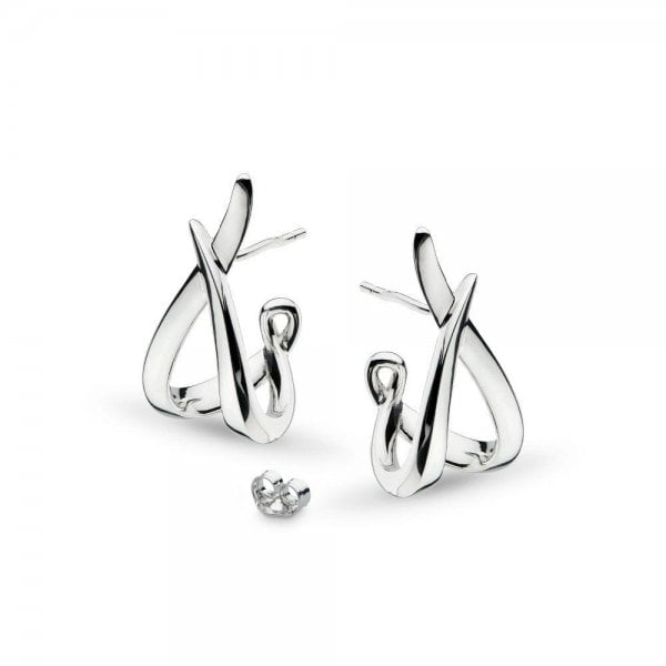 Entwine Twine Twist Hoop Stud Earrings