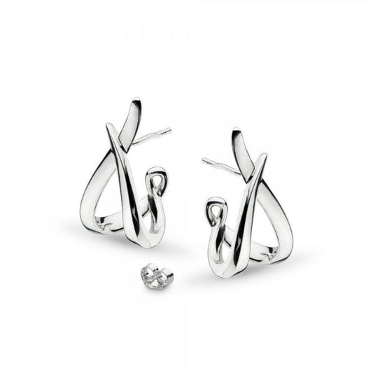 Entwine Twine Twist Hoop Stud Earrings