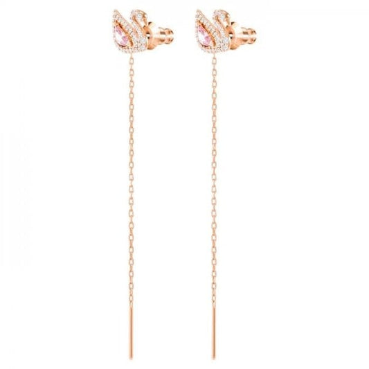 Dazzling Swan Pierced Earrings